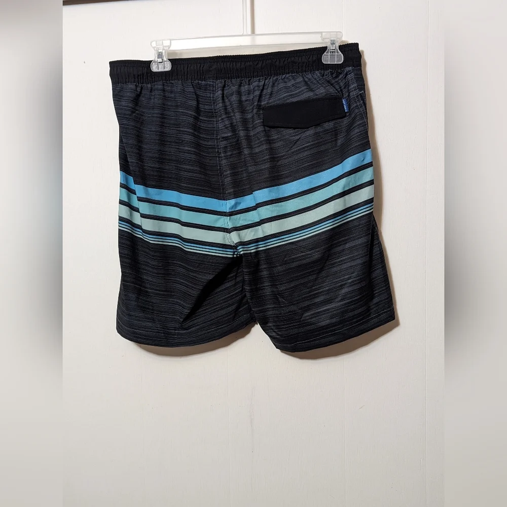 Men's Hot Coals Unlined Swim Shorts Trunks Swimsuit Striped Size XL